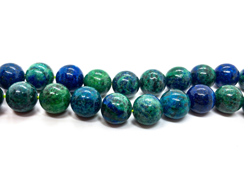 Бусины Азурит гладкий глянцевый шар 4 6 8 10 12мм натуральный камень 4 мм Зеленый